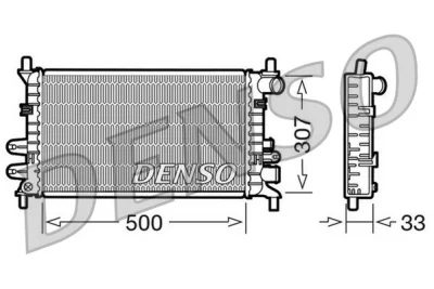 DRM10027 DENSO Радиатор, охлаждение двигателя