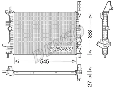 DRM10028 DENSO Радиатор, охлаждение двигателя