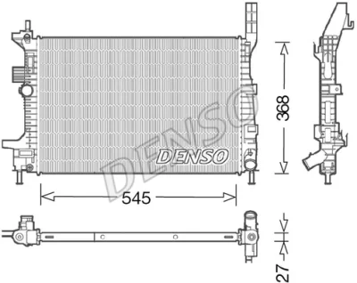 DRM10029 DENSO Радиатор, охлаждение двигателя