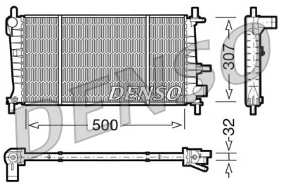 DRM10041 DENSO Радиатор, охлаждение двигателя