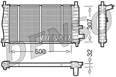 DRM10042 DENSO Радиатор, охлаждение двигателя
