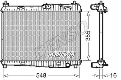 DRM10043 DENSO Радиатор, охлаждение двигателя