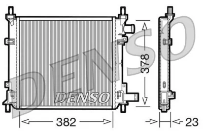Радиатор, охлаждение двигателя DENSO DRM10060