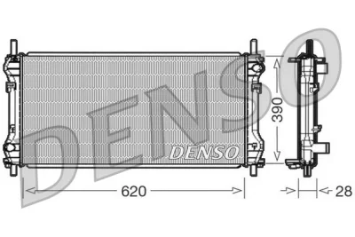 DRM10102 DENSO Радиатор, охлаждение двигателя