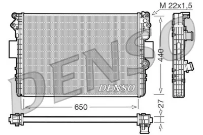 DRM12002 DENSO Радиатор, охлаждение двигателя