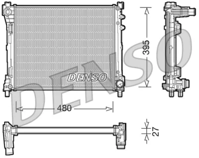 Радиатор, охлаждение двигателя DENSO DRM13014