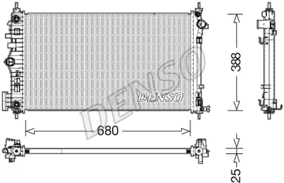 DRM15007 DENSO Радиатор, охлаждение двигателя