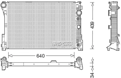 Радиатор, охлаждение двигателя DENSO DRM17048