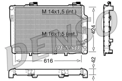 DRM17073 DENSO Радиатор, охлаждение двигателя