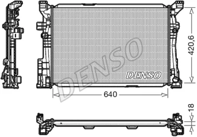 DRM17096 DENSO Радиатор, охлаждение двигателя