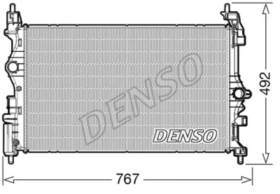 Радиатор, охлаждение двигателя DENSO DRM20019
