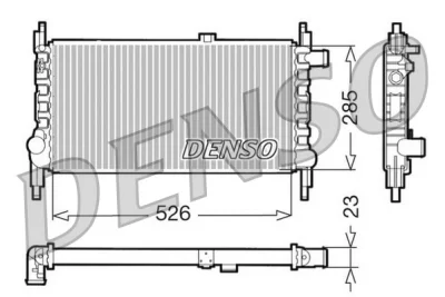 DRM20035 DENSO Радиатор, охлаждение двигателя