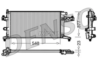 Радиатор, охлаждение двигателя DENSO DRM20038