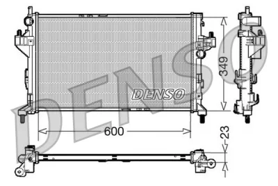 Радиатор, охлаждение двигателя DENSO DRM20045