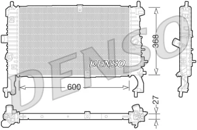 Радиатор, охлаждение двигателя DENSO DRM20106