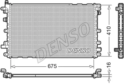 Радиатор, охлаждение двигателя DENSO DRM20113