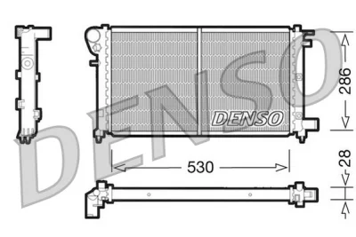 DRM21002 DENSO Радиатор, охлаждение двигателя