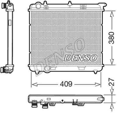 Радиатор, охлаждение двигателя DENSO DRM21024