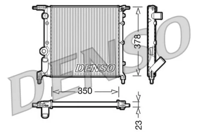 DRM23005 DENSO Радиатор, охлаждение двигателя