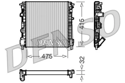 DRM23015 DENSO Радиатор, охлаждение двигателя