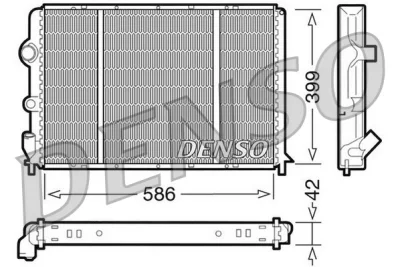 DRM23051 DENSO Радиатор, охлаждение двигателя