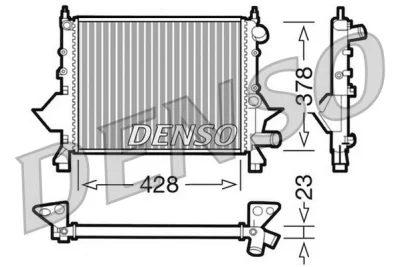 DRM23081 DENSO Радиатор, охлаждение двигателя