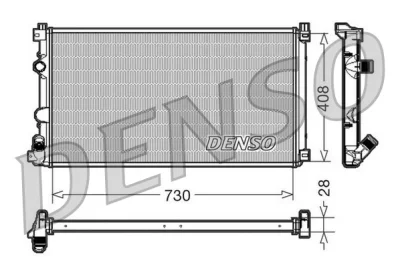 DRM23092 DENSO Радиатор, охлаждение двигателя