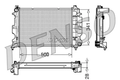 DRM25011 DENSO Радиатор, охлаждение двигателя