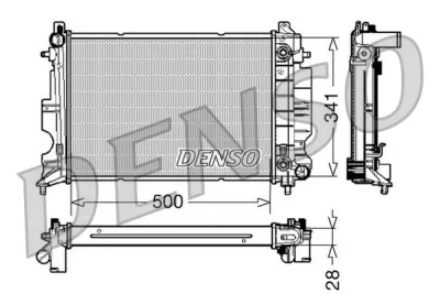 DRM25013 DENSO Радиатор, охлаждение двигателя