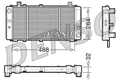 DRM27001 DENSO Радиатор, охлаждение двигателя