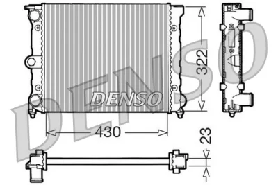 DRM32022 DENSO Радиатор, охлаждение двигателя