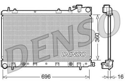 DRM36002 DENSO Радиатор, охлаждение двигателя