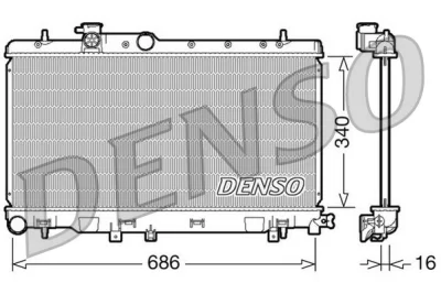 DRM36006 DENSO Радиатор, охлаждение двигателя