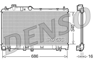 DRM36007 DENSO Радиатор, охлаждение двигателя