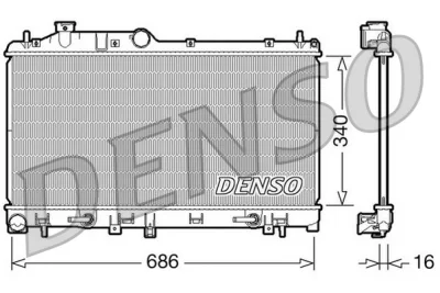 DRM36009 DENSO Радиатор, охлаждение двигателя