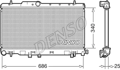 DRM36019 DENSO Радиатор, охлаждение двигателя