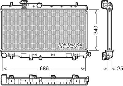DRM36020 DENSO Радиатор, охлаждение двигателя