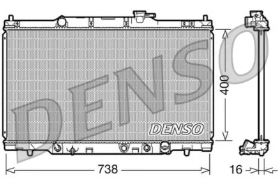 Радиатор, охлаждение двигателя DENSO DRM40012