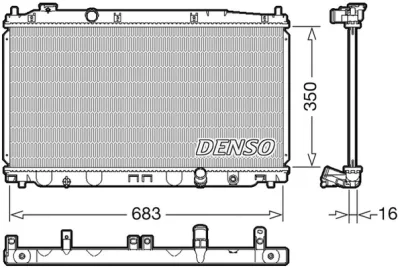 Радиатор, охлаждение двигателя DENSO DRM40035