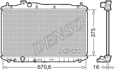 DRM40105 DENSO Радиатор, охлаждение двигателя