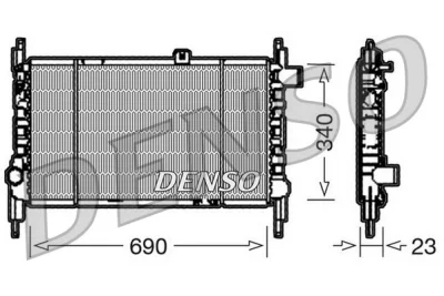 DRM44003 DENSO Радиатор, охлаждение двигателя