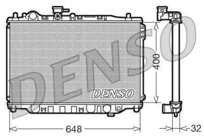 DRM44007 DENSO Радиатор, охлаждение двигателя