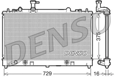 DRM44024 DENSO Радиатор, охлаждение двигателя