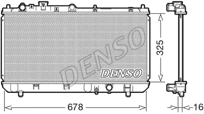DRM44032 DENSO Радиатор, охлаждение двигателя