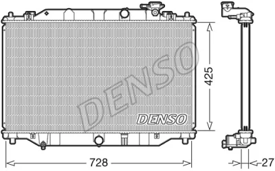 DRM44040 DENSO Радиатор, охлаждение двигателя