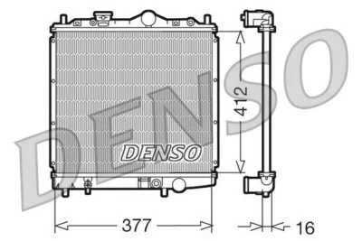 Радиатор, охлаждение двигателя DENSO DRM45001