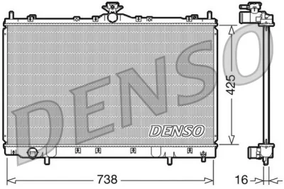 DRM45012 DENSO Радиатор, охлаждение двигателя
