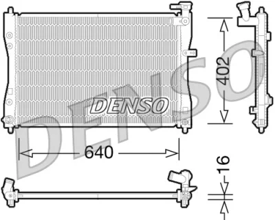 DRM45033 DENSO Радиатор, охлаждение двигателя
