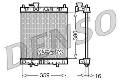 Радиатор, охлаждение двигателя DENSO DRM46001