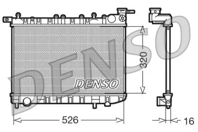 DRM46015 DENSO Радиатор, охлаждение двигателя